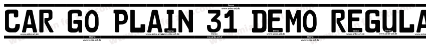Car Go Plain 31 Demo Regular字体转换